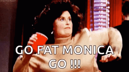 Fat Monica Dancing GIF - Friends Fat Monica Dancing - Discover