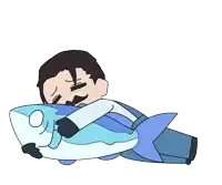 a man with a mustache is holding a large fish