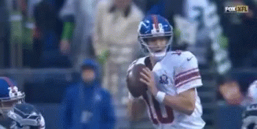 ANIMATED: Eli Manning Does The Quarterback Shuffle 