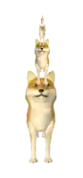 three cartoon dogs are stacked on top of one another
