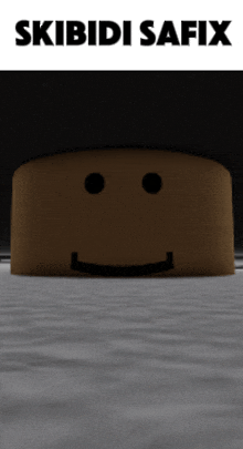 a picture of a smiley face with the words skibidi safix on the bottom