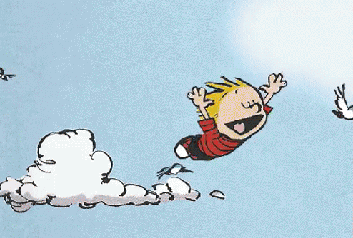 Vrij GIF – Calvin And Hobbes Fly Flying – Ищите GIF-файлы и ...