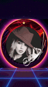 a picture of a woman in a hat with the words voce & canto written below
