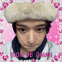 a picture of a person with the name sion de diana written on it