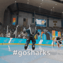 Nhl Go Sharks GIF - Nhl Go Sharks Chomp Chomp GIFs