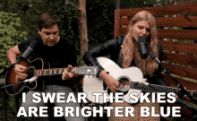 I Swear The Skies Are Brighter Blue When Youre Beside Me Brynn Elliott GIF - I Swear The Skies Are Brighter Blue When Youre Beside Me Brynn Elliott Without You Song GIFs