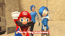 Smg4 Mario GIF - Smg4 Mario Hey Handsome GIFs
