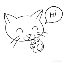 Hi Hello GIF - Hi Hello Cat GIFs