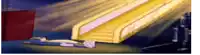a cartoon of a person laying on the ground next to a slide .