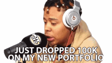 just dropped100k on my portfolio ybn cordae cordae just dropped a lot of money just put100k in the bank