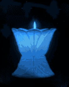 candle blue candles light fire flame