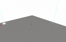 a computer generated image of a blue pool