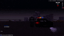 a video game screen shows a police car with the number 01 on the side