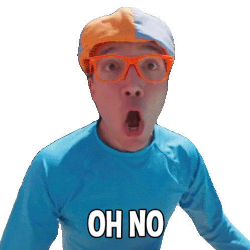 Oh No Watch Out Blippi Sticker - Oh No Watch Out Blippi Blippi Wonders Educational Cartoons For Kids Stickers