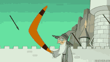 Professor Farnsworth And His Oversized Boomerang GIF - Oversized Professor Farnsworth Boomerang GIFs