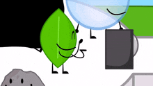 Bfdi Leafy GIF - Bfdi Leafy Clapping GIFs