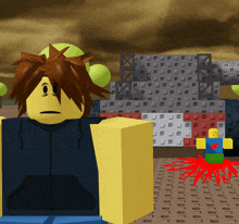 a roblox character with a hoodie on is standing in front of a building