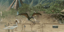 pteranodon jurassic world flapping wings fly