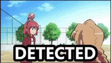 a picture of two girls with the word detected in the corner