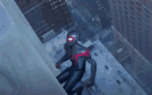 Miles Morales Spiderman Running Up A Building GIF - Miles Morales Spiderman Running Up A Building GIFs