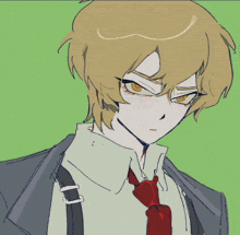 a drawing of a person wearing a suit and tie