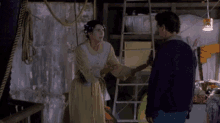 a man and woman shaking hands with the words i 've invented my own gesture