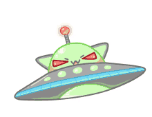 ufo unidentified flying object alien spaceship cute