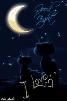 Cats Goodnight GIF - Cats Goodnight Moon GIFs