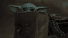 Baby Yoda The Mandalorian GIF - Baby Yoda The Mandalorian Hide GIFs