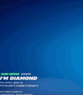 a video game character named i 'm diamond is glowing in the dark
