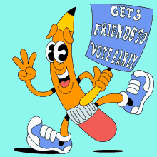 Get3friends To Vote Early Pencil GIF - Get3friends To Vote Early Vote Early Pencil GIFs