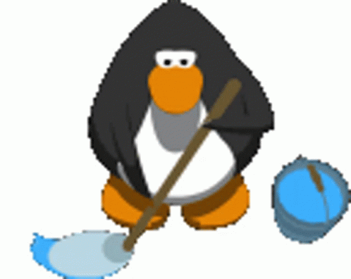 Club Penguin Mopping Sticker - Club Penguin Mopping Club Penguin Armies ...
