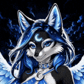 a fox with a crescent moon on its face