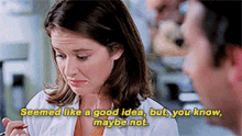 Greys Anatomy April Kepner GIF - Greys Anatomy April Kepner Seemed Like A Good Idea GIFs