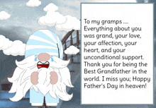 Gnome Father'S Day In Heaven GIF - Gnome Father'S Day In Heaven Missing You Grandfather GIFs
