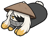 a cartoon character wearing a hat and a scarf