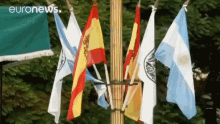 Banderas Argentinas Banderas Españolas GIF - Banderas Argentinas Banderas Españolas Argentina España GIFs