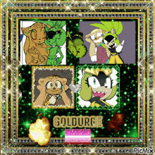 a picture of a collage of sonic characters with the word goldurge in the corner