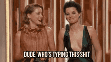 Dude Who'S Typing This Shit? GIF - Goldenglobes Goldenglobes2016 Amberheard GIFs