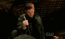 Hah GIF - Supernatural Dean Winchester Grab Sword GIFs