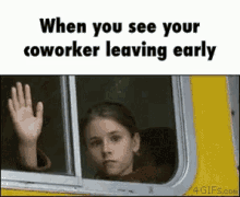 when you see your coworker leaving work
