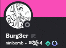 burg3er 's twitter profile has a picture of a girl in a circle