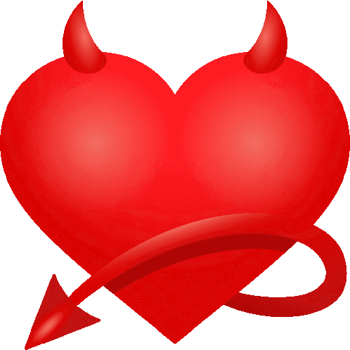 Devil Heart Heart Sticker - Devil Heart Heart Joypixels Stickers
