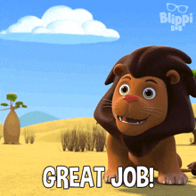 Great Job Jabari The Lion GIF - Great Job Jabari The Lion Blippi Wonders Educational Cartoons For Kids GIFs