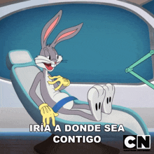 Iría A Donde Sea Contigo Bugs Bunny GIF