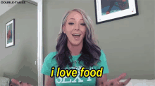 I Love Food - Jenna Marbles GIF - Jenna Marbles I Love Food Food GIFs