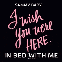 a poster for sammy baby 's album in bed with me