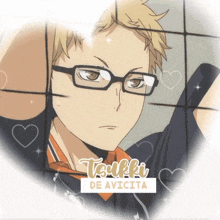 a picture of a man wearing glasses and the name tsuki de avicita