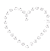 Heart Diamonds Sticker