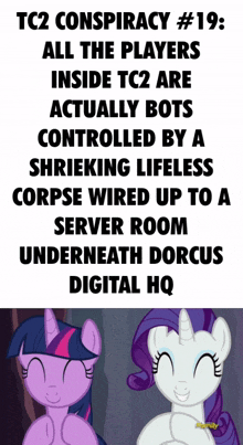 twilight sparkle and rarity are talking about tc2